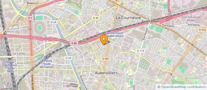 localisation de l'entreprise ASBY à LA COURNEUVE