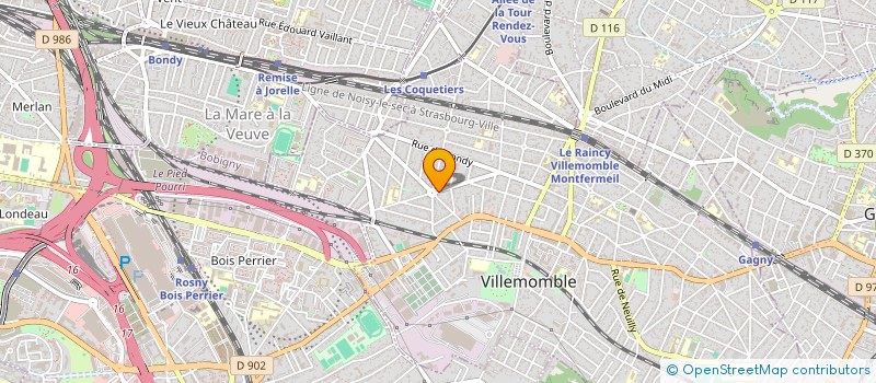 localisation de l'entreprise ASC  VILLEMOMBLE