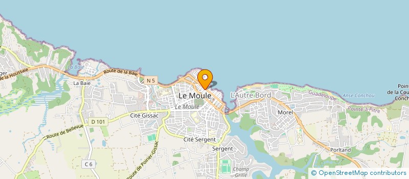 localisation de l'entreprise ASC CLUB 160 à LE MOULE