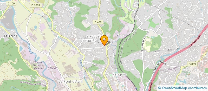 localisation de l'entreprise ASC CONSTRUCTIONS  LA ROQUETTE-SUR-SIAGNE