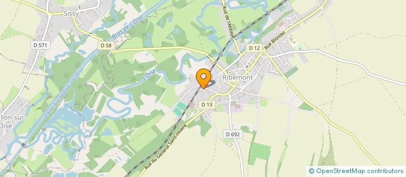 localisation de l'entreprise ASC DE RIBEMONT CANOE KAYAK  RIBEMONT