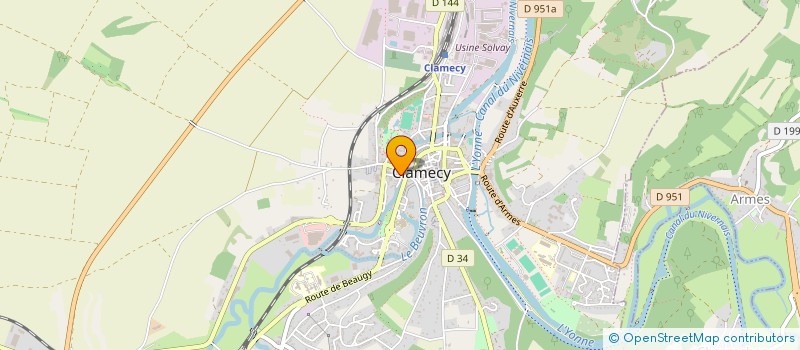 localisation de l'entreprise ASC OMNISPORTS à CLAMECY