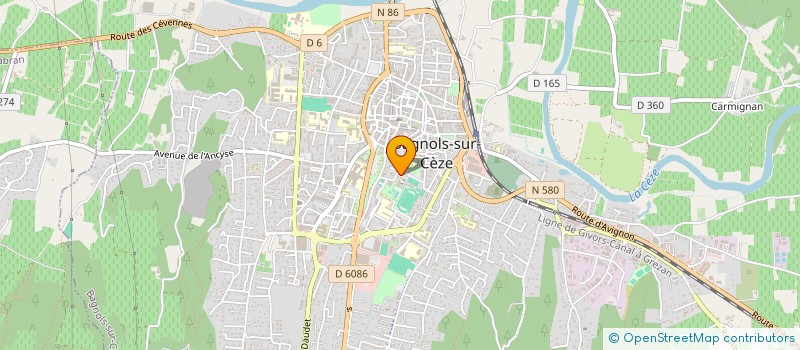 localisation de l'entreprise ASCCBM ECHIQUIER BAGNOLS TRESQUES  BAGNOLS-SUR-CEZE