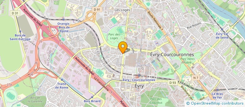 localisation de l'entreprise ASCENCIA EVRY à EVRY-COURCOURONNES