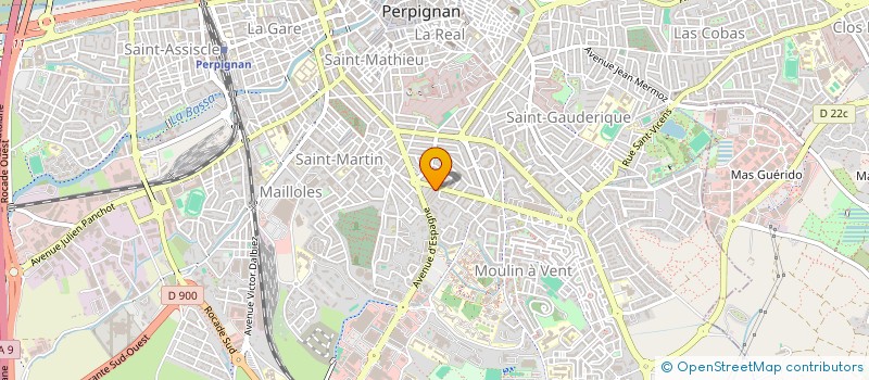 localisation de l'entreprise ASCENS  PERPIGNAN