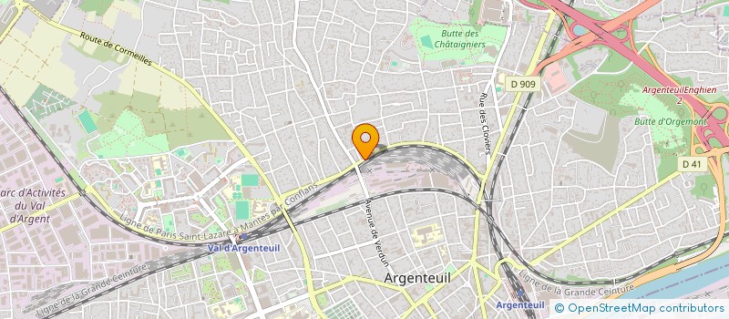 localisation de l'entreprise ASCENSEUR ASSISTANCE 24 à ARGENTEUIL