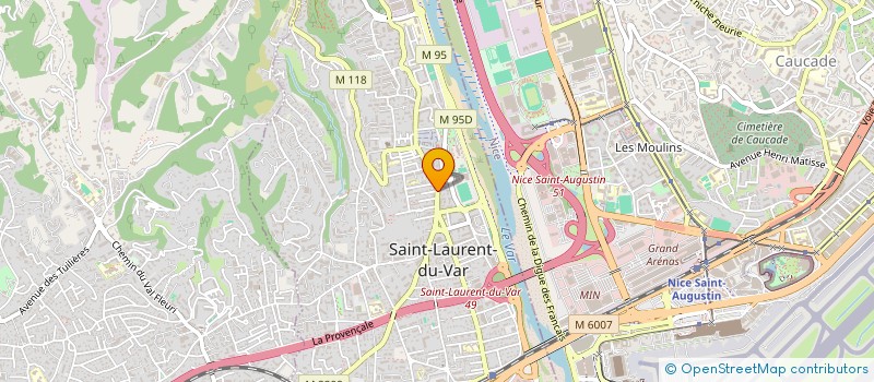 localisation de l'entreprise ASCENSEURS AUTOMATISMES MEDITERRANEE à SAINT-LAURENT-DU-VAR