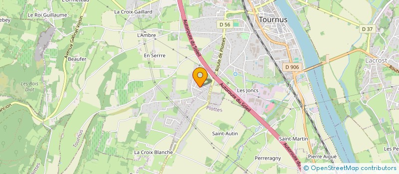 localisation de l'entreprise ASCENSEURS DE BOURGOGNE à TOURNUS