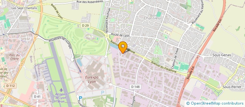 localisation de l'entreprise ASCENSEURS ET MACHINERIES SPECIALISEES à CHASSIEU