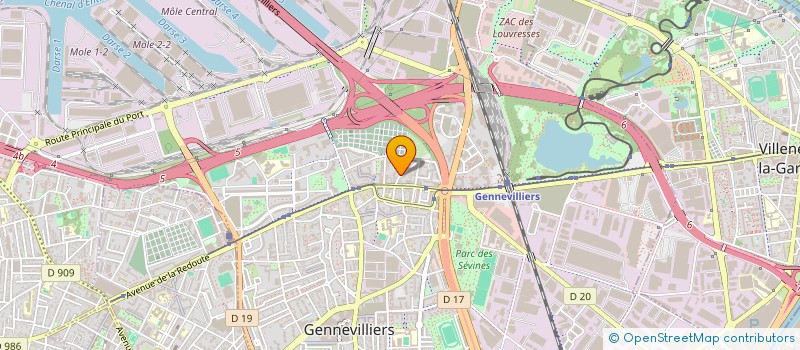 localisation de l'entreprise ASCENSEURS P.F. PARISEL FELLER SA  GENNEVILLIERS