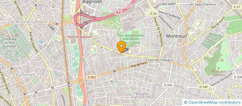 localisation de l'entreprise ASCENSEURS ZENITH à MONTREUIL