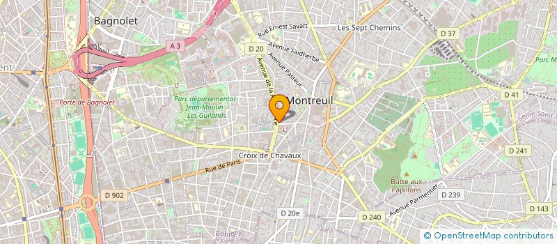 localisation de l'entreprise ASCENSIONN'AILES-ASSO à MONTREUIL