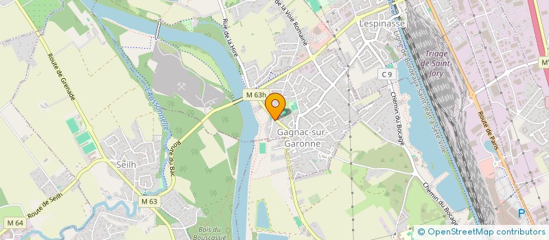 localisation de l'entreprise ASCG TENNIS  GAGNAC-SUR-GARONNE