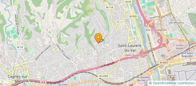 localisation de l'entreprise ASCI (ASSISTANCE SUD IMMO CONSEIL INVEST) à SAINT-LAURENT-DU-VAR