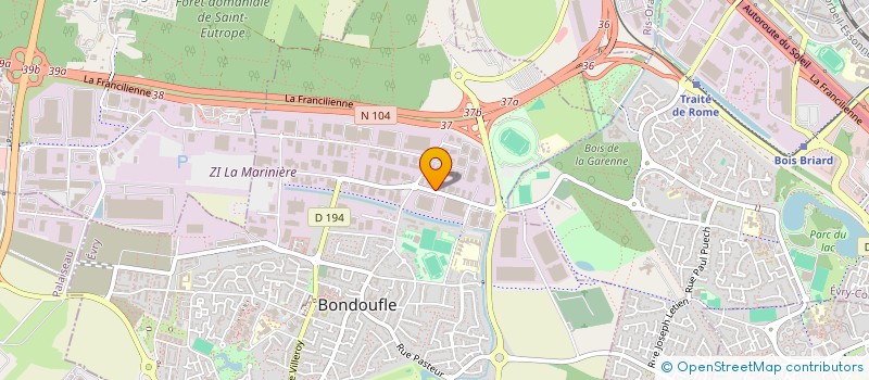 localisation de l'entreprise ASCLEPIOS INFORMATIQUE à BONDOUFLE