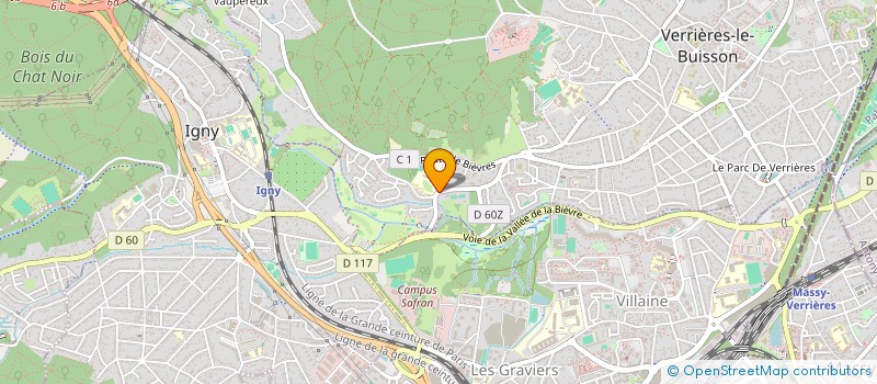 localisation de l'entreprise ASCO (ARTS-SPECTACLES-CONNAISSANCES) à VERRIERES-LE-BUISSON