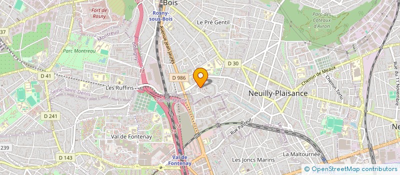 localisation de l'entreprise ASCOFOR à ROSNY-SOUS-BOIS