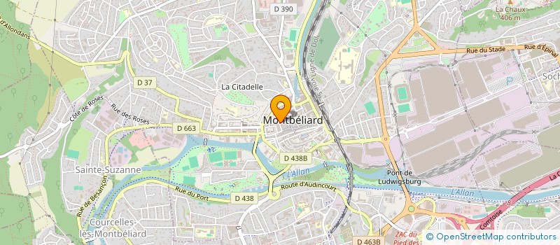 localisation de l'entreprise ASCOR EQUIPEMENTS DE SPORTS & LOISIRS à MONTBELIARD