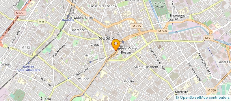 localisation de l'entreprise ASCQ-DEV à ROUBAIX