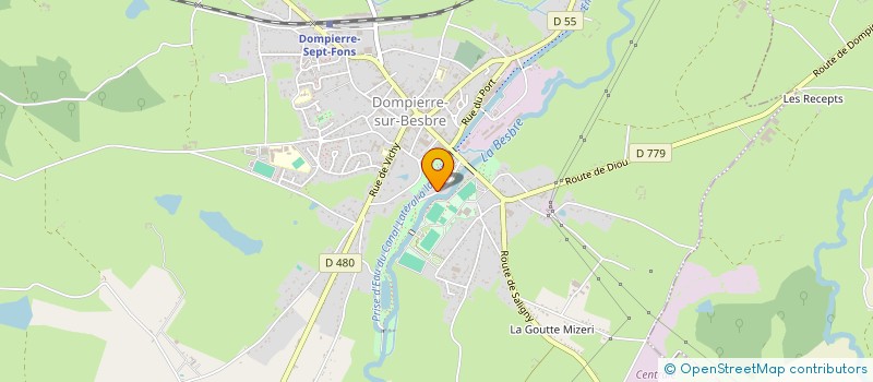 localisation de l'entreprise ASD ARCHERS DOMPIERROIS  DOMPIERRE-SUR-BESBRE