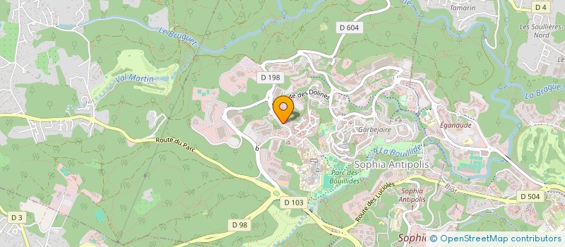 localisation de l'entreprise ASD CONSULTING à VALBONNE