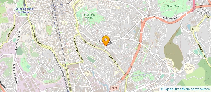 localisation de l'entreprise ASD DEVELOPPEMENT à SAINT-ETIENNE
