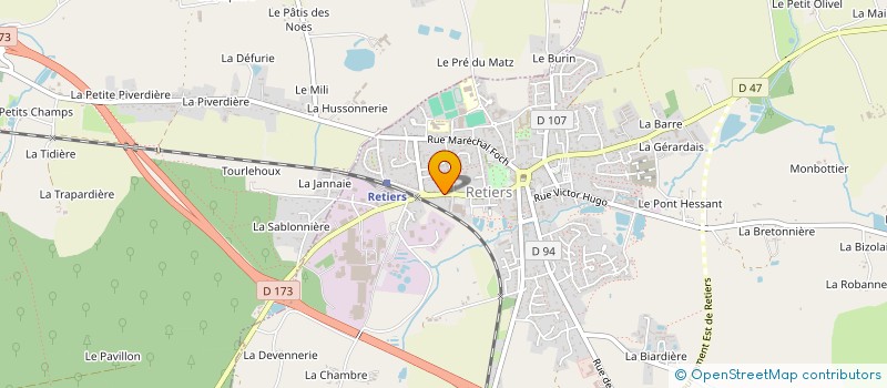 localisation de l'entreprise ASDEKARO  RETIERS