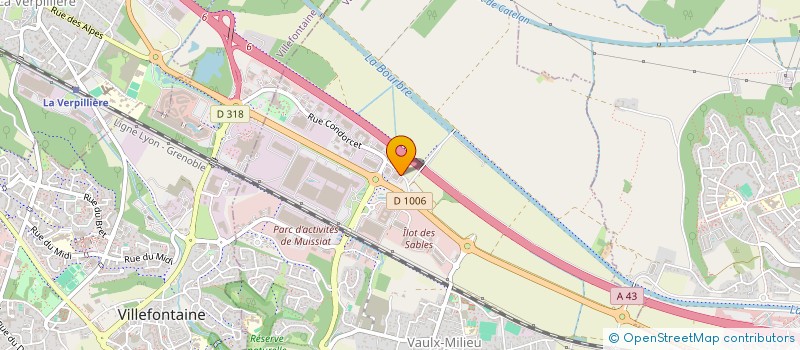 localisation de l'entreprise ASDOOM  VAULX-MILIEU