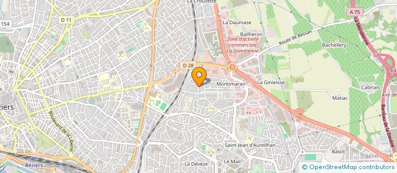 localisation de l'entreprise ASEA à BEZIERS