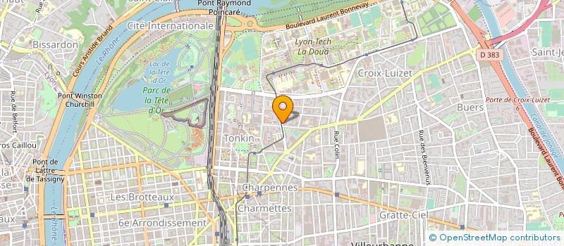 localisation de l'entreprise ASEB CYCLOTOURISME  VILLEURBANNE