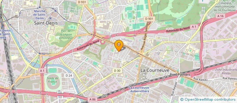 localisation de l'entreprise ASELEC à LA COURNEUVE