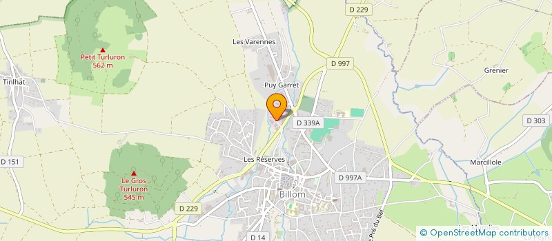 localisation de l'entreprise ASENCI TP  BILLOM