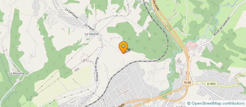 localisation de l'entreprise ASENOC 81  LESCURE-D'ALBIGEOIS