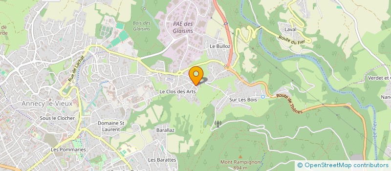 localisation de l'entreprise ASEO FINANCE à ANNECY