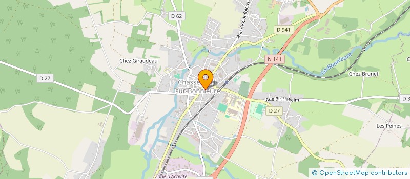 localisation de l'entreprise ASER - ALLIANCE POUR LA SANTE DE L'ENVIRONNEMENT ET DE LA REPUBLIQUE  CHASSENEUIL-SUR-BONNIEURE