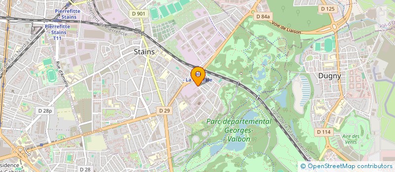 localisation de l'entreprise ASERCOM à STAINS