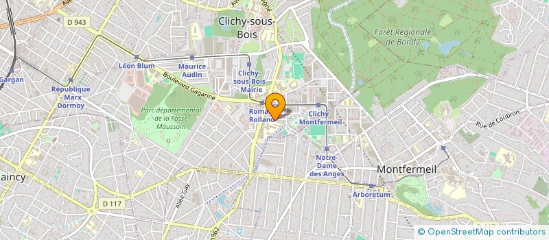 localisation de l'entreprise ASES (ASSOCIATION SPORTIVE EDUCATIVE ET SOCIALES) à CLICHY-SOUS-BOIS