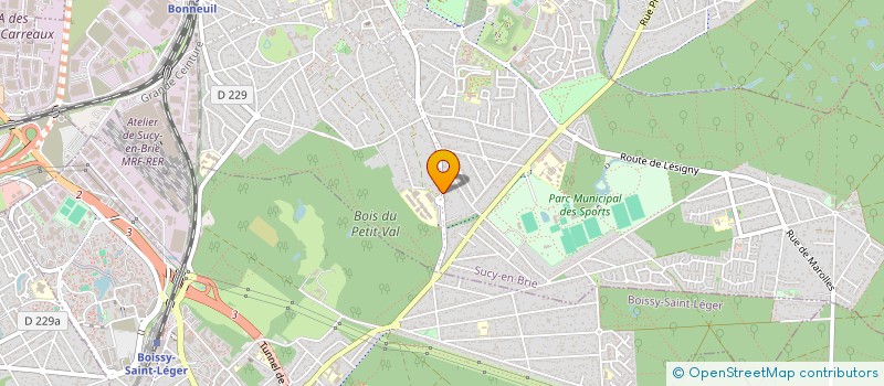 localisation de l'entreprise ASF à SUCY-EN-BRIE