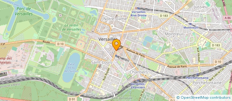 localisation de l'entreprise ASF ACT DIGITAL à VERSAILLES