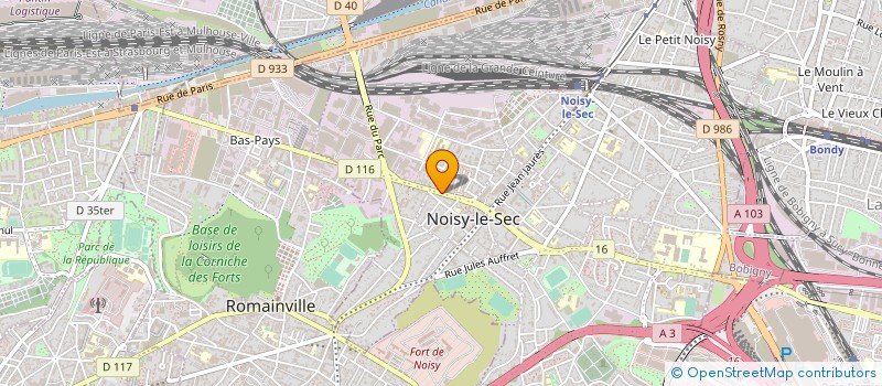 localisation de l'entreprise ASF IMMO à NOISY-LE-SEC