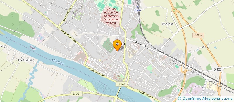 localisation de l'entreprise ASF SERVICES à GIEN