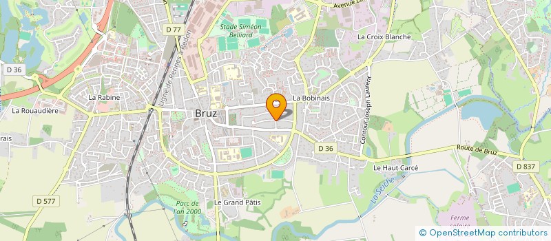 localisation de l'entreprise ASFA - ASSOCIATION SAINT FRANCOIS D'ASSISE  BRUZ