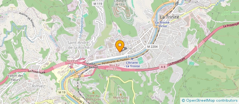 localisation de l'entreprise ASFO COTE D'AZUR AUDIT DES SERVICES POUR LA FORMATION SUR LA COTE D AZUR à NICE