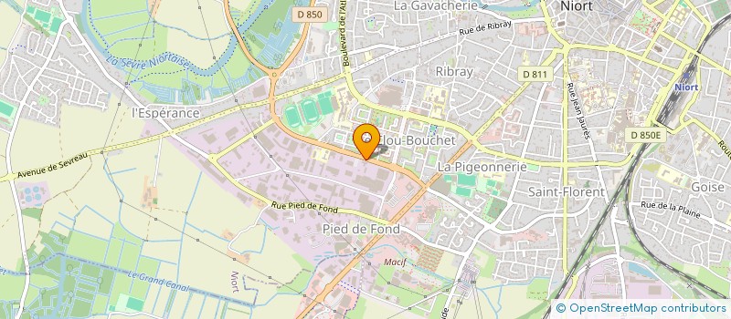 localisation de l'entreprise ASFODEP  NIORT