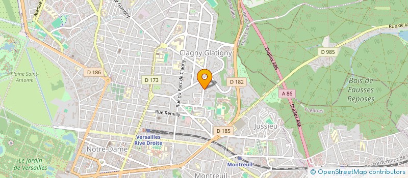 localisation de l'entreprise ASFODEVH à VERSAILLES