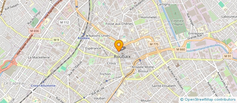 localisation de l'entreprise ASFOTEC à ROUBAIX