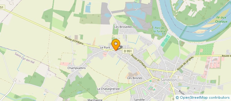 localisation de l'entreprise ASFP  SANDILLON