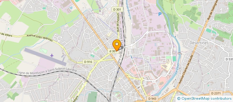 localisation de l'entreprise ASG à MONTLUCON