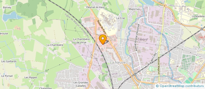 localisation de l'entreprise ASG à VIRIAT
