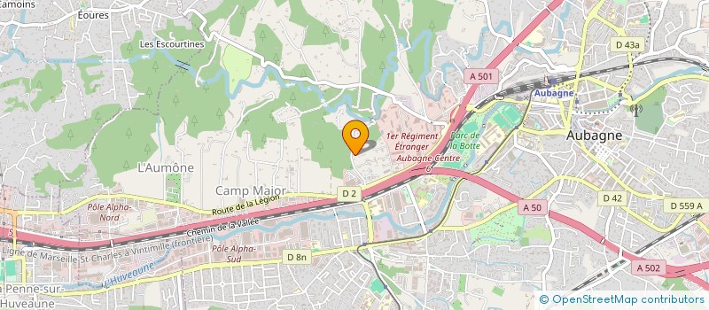 localisation de l'entreprise ASG  AUBAGNE